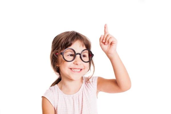 Menina idade pré-escolar inteligente — Fotografia de Stock