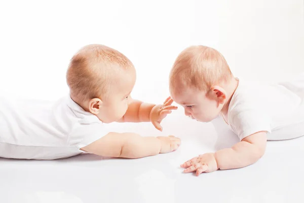 Cute infants playing together — Stock Photo, Image