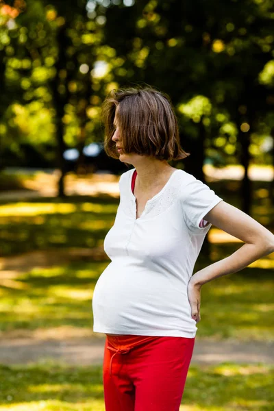 The hardest last days of pregnancy — Stock Photo, Image