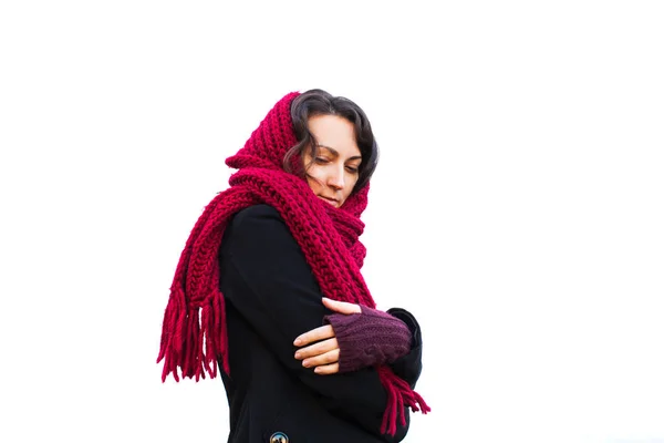 冬の服を着た女性 — ストック写真