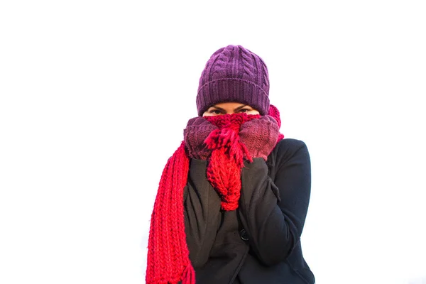 冷凍の若い女性 — ストック写真