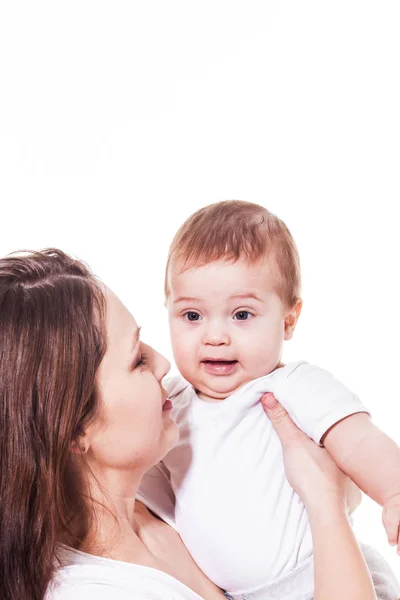 Madre mirando a su bebé sorprendido —  Fotos de Stock