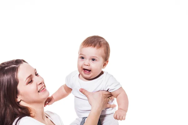 Retrato de madre e hijo felices —  Fotos de Stock