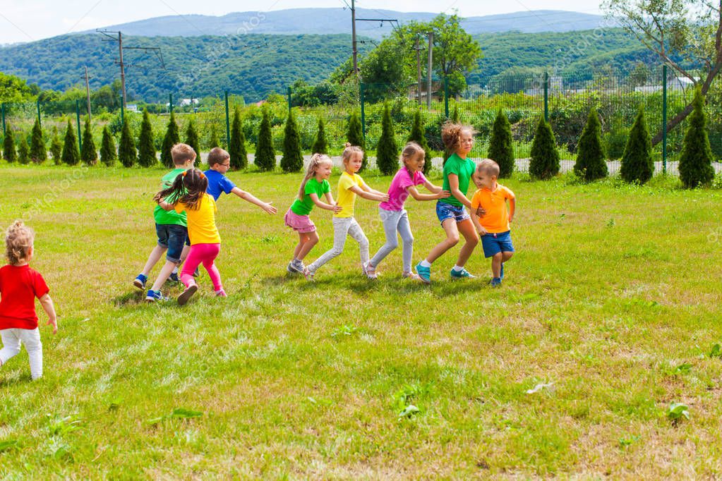 Pictures: outdoor games | Children summer camp outdoor games — Stock ...