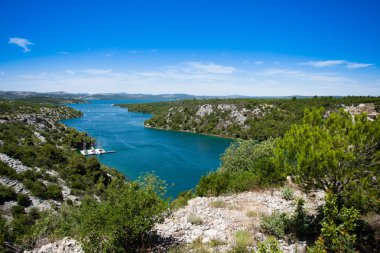 Renkli yatay, nehir içinde Milli Park Krka