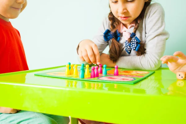 Close view of table and board game on it — Stock Photo, Image