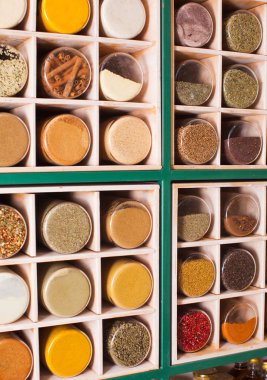 Satır sırıttı otlar ve baharatlar ile gözlük