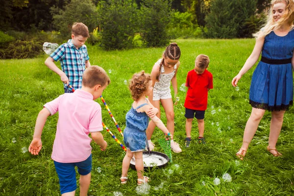 Exciting holiday for children in the nature — Stock Photo, Image