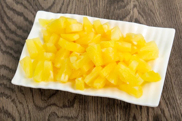 Ananas Conserve Dans Bol — Photo