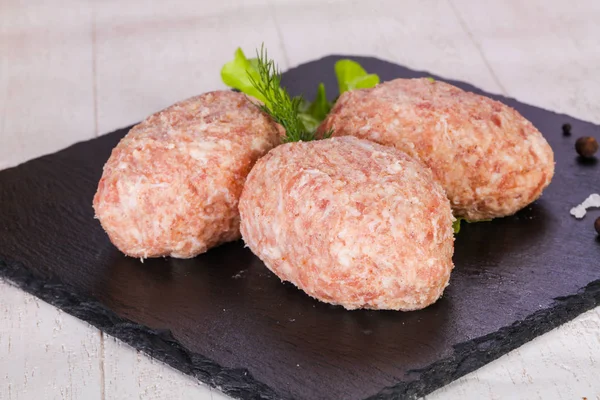 Raw pork cutlet - minced meat