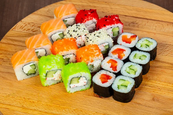 Set Rollos Sushi Japón — Foto de Stock