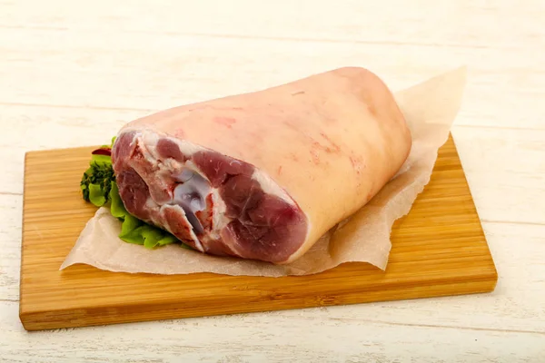 Roh Fettes Schweineknie Bereit Zum Kochen — Stockfoto