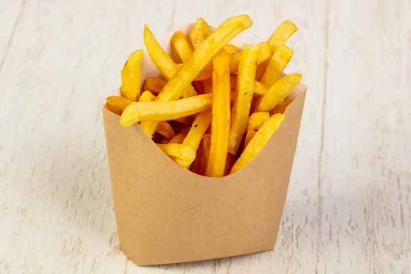 Palatable French Fries Salt — Stock Photo, Image