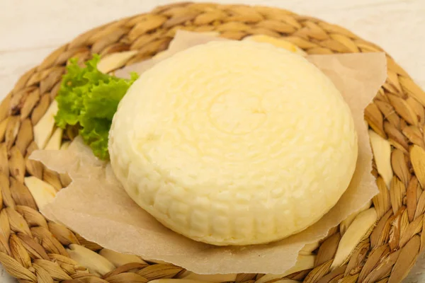 Enge Sicht Auf Junge Kaukasische Käse Suluguni — Stockfoto