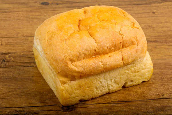 Domácí Chléb Dřevěné Pozadí — Stock fotografie