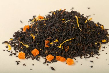 Aroma çay yığın meyve, meyveler ve otlar ile