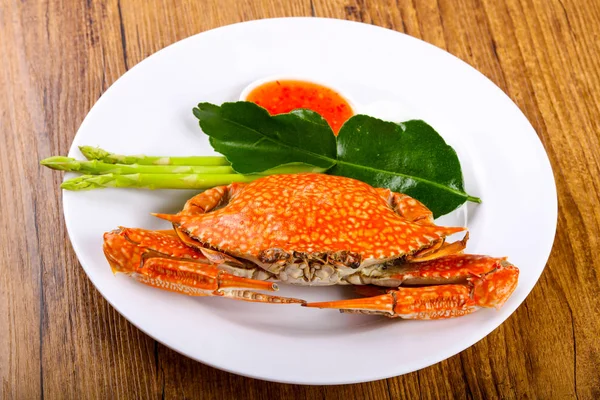 Leckere Gekochte Krabben Fertig Zum Essen — Stockfoto