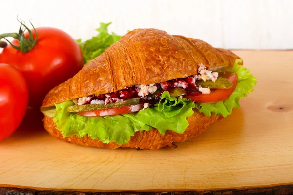 Croissant Minced Meat — Stock Photo, Image