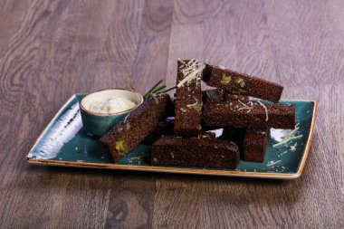 Garlick ekmek snack bira için