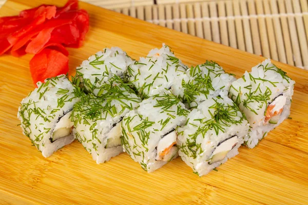 Tasty Green River Sushi Rolls — Stock Photo, Image