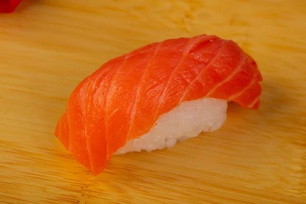 Délicieux Sushis Saumon Fumé Gingembre — Photo