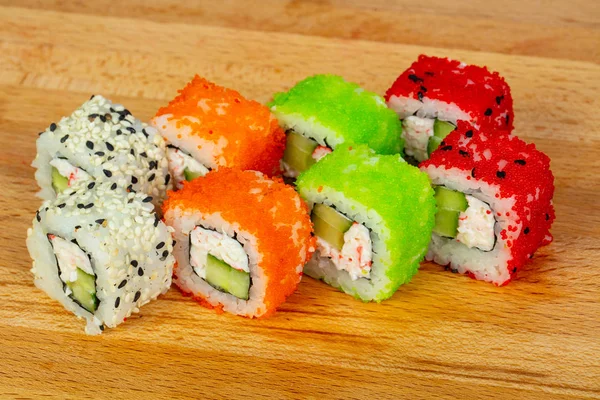 Japonská Sushi Roll Sada — Stock fotografie