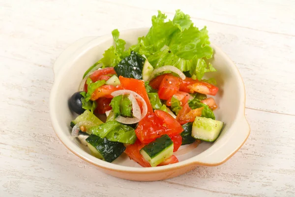 Greek Salad Olives Feta Cheese — Stock Photo, Image