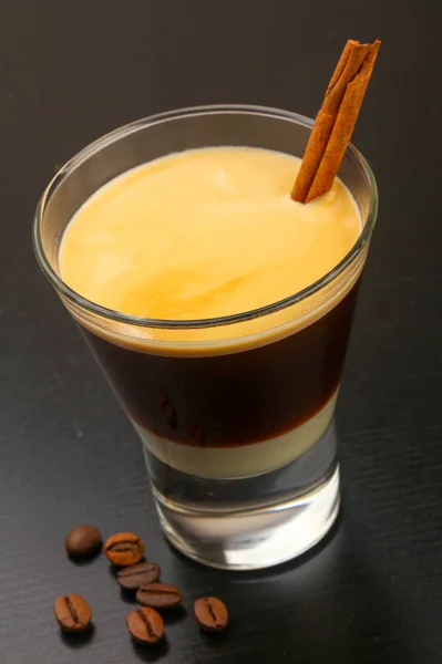 Caffè Espresso Con Latte Condito — Foto Stock