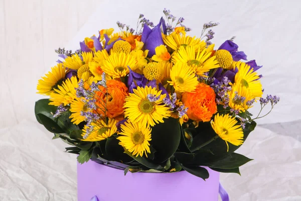 Buquê Romance Com Várias Flores — Fotografia de Stock