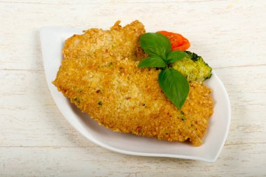 Susam ve haşlanmış sebzeler ile tavuk