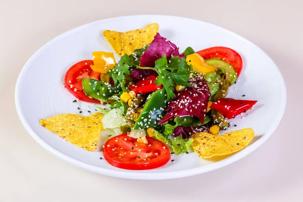 Insalata Verdure Con Avocado Mais — Foto Stock