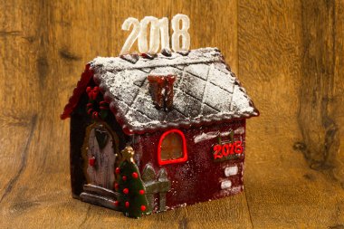 Yeni yıl 2018 bina karamel