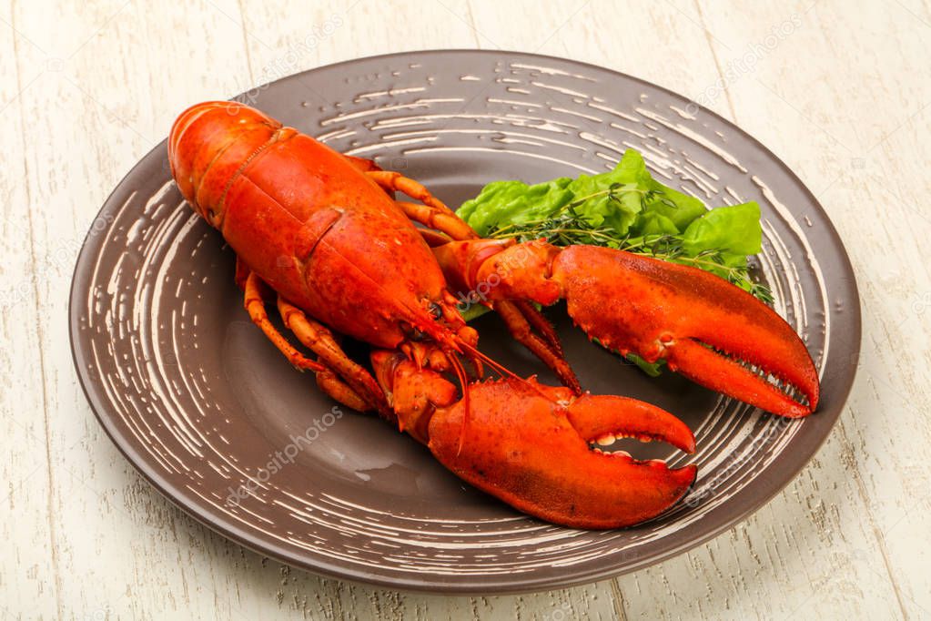 Delicous cuisine - Boiled Lobster ready for eat