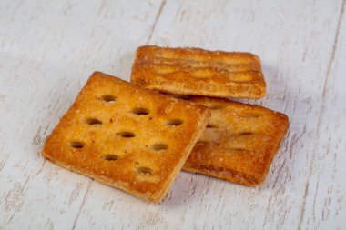 Tuzlu kraker iştah açıcı yığını