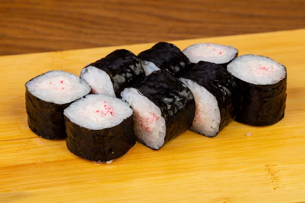 Zestaw Rolki Sushi Smaczne Kraba — Zdjęcie stockowe