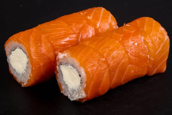 Salmon Roll Soft Cheese — Stock Photo, Image