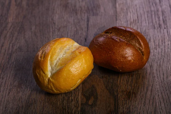 Fresh Baked Buns Wooden — Stock Photo, Image