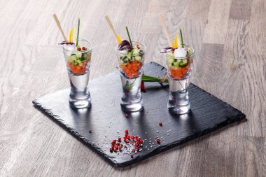 Somon ve salatalık mix catering