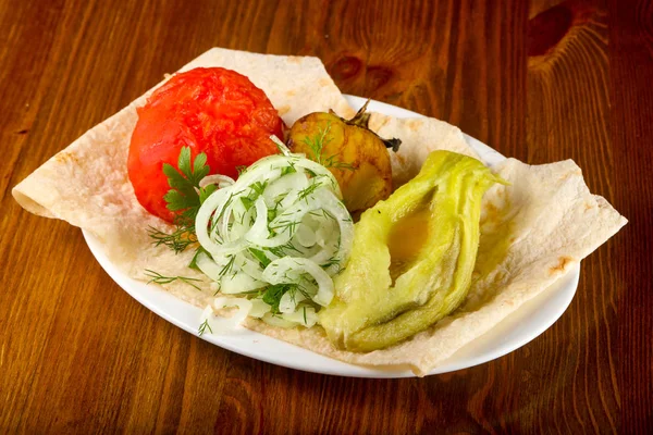 Izgara sebze pişmiş