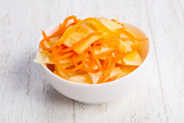 Tasty sauerkraut with korean carrot