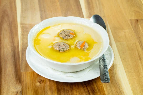 Soup with meat balls and vegetables — Stock Image Soup Meat Balls Vegetables Royalty Free Stock Images