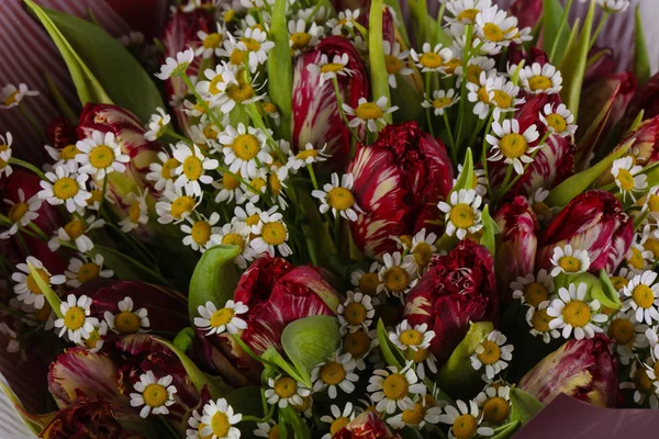 Bouquet Romantico Con Vari Fiori — Foto Stock