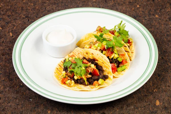 Sabroso Machete Tacos Con Verduras — Foto de Stock