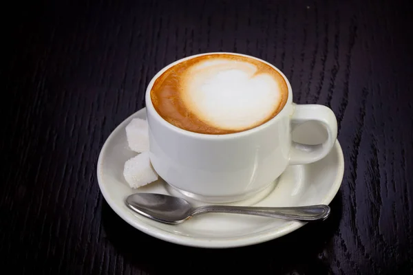 Pyszna Filiżanka Kawy Latte — Zdjęcie stockowe