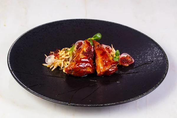 Robata Cordero Con Salsa Ciruela — Foto de Stock