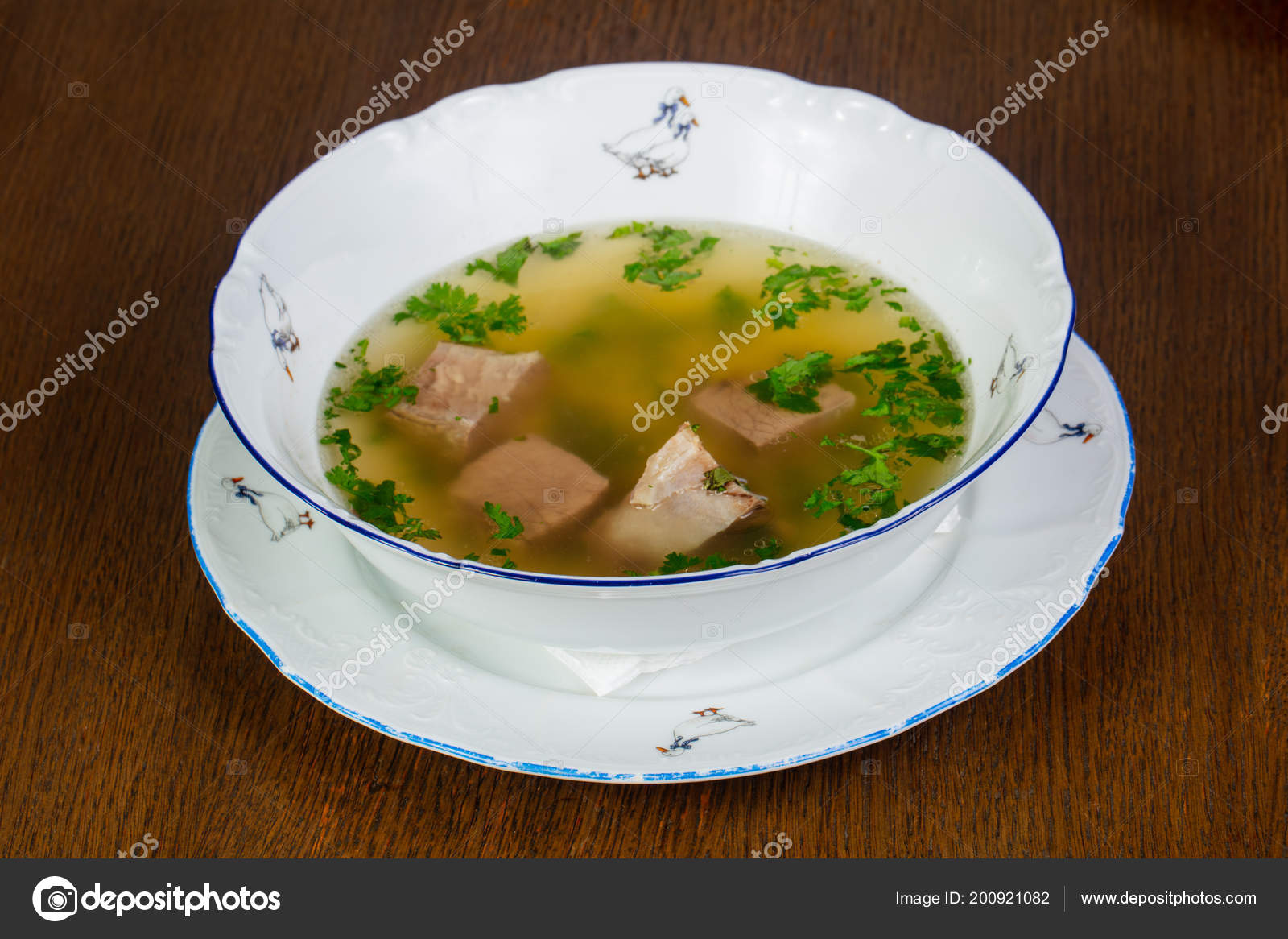 Light Beef Soup Herbs — Stock Photo © AndreySt 200921082