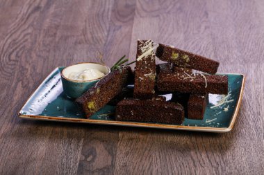 Garlick ekmek snack bira için