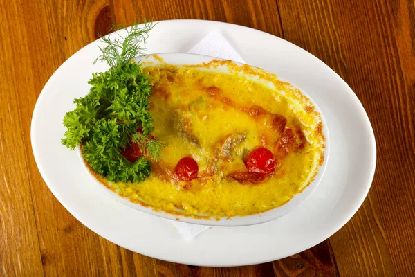 Cocotte kalamar ve peynir ile