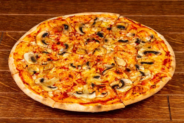 Pizza with mushroom and cheese