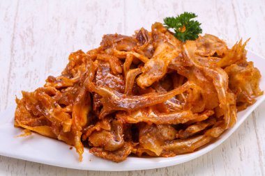 Lezzetli domuz kulakları plaka snack